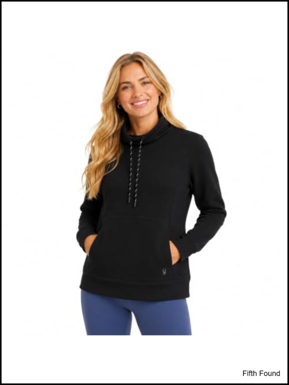 Spyder Womens Cowl Neck Plush Fleece Pullover Sweatshirt Wind Resistant